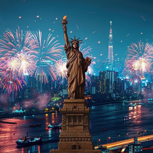 5 Ft Statue of Liberty Cardboard Stand up Cutout Independence Day Patriotic PVC Stand up Photo Props Waterproof New York City Themed Cutout for 4th of July Party Decoration in Saudi Arabia