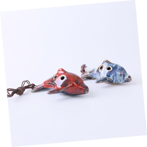 أداة موسيقية خفيفة الوزن من السيراميك ذات 6 فتحات من BESPORTBLE Ocarina Flute لعيد الميلاد بشكل عشوائي in Saudi Arabia
