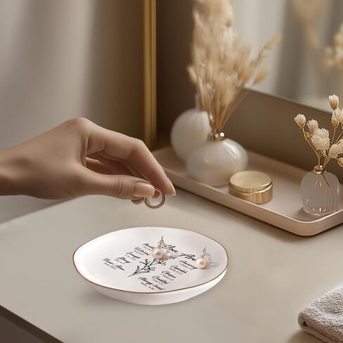 God Says You are Ring Tray - Jewelry Dish Tray,for Christian Women,Christian Jewelry Dish,Religious Gifts for Women, (Heptagon) in Saudi Arabia