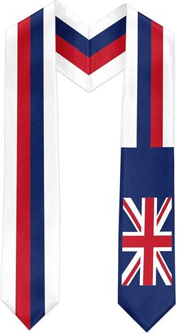 Morocco Flag Graduation Sash Satin Scarf 72" Stole for Abroad Student International Study Class in Saudi Arabia