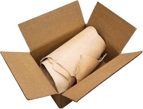 Realeather Veg Tan Double Counder Tooling Leather لصياغة ، 7-8 أوقية ، طبيعية in Kuwait