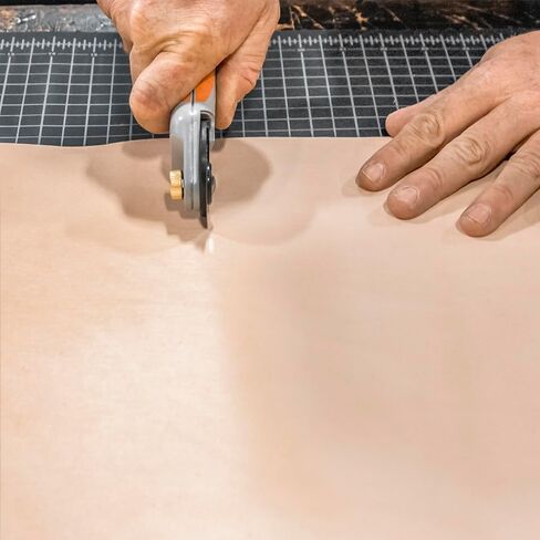 Realeather Veg Tan Double Counder Tooling Leather لصياغة ، 7-8 أوقية ، طبيعية in Kuwait
