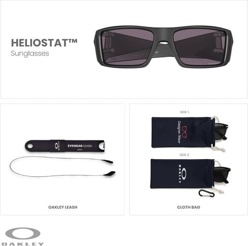 OAKLEY Heliostat OO9231 Rectangle Sunglasses for Men+ Bundle Accessory Leash Kit, Microfiber Pouch in Saudi Arabia