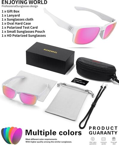 Rosemal Polarized Sunglasses for Women Men Sports Sunglasses Driving Cycling Running Fishing Hiking Golf UV400 TR90 in Saudi Arabia