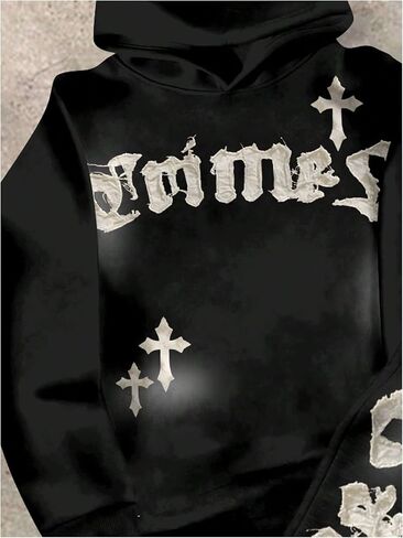 Boy's 2 Piece Sweatsuit Streetwear Letter Star Graphic Long Sleeve Hoodie and Long Sweatpants Sets in Saudi Arabia