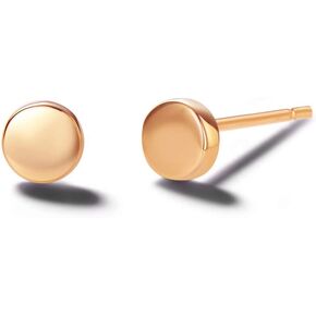 Carleen 14K Solid Gold Heart Earrings Dainty Delicate Gold Post Stud Earrings Fine Jewelry Birthday Gifts for Her Women Wife, Diameter 6mm in Kuwait