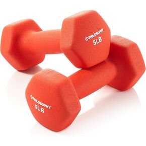 Philosophy Gym Set of 2 Neoprene Dumbbell Hand Weights, Hexagon Shape in Saudi Arabia