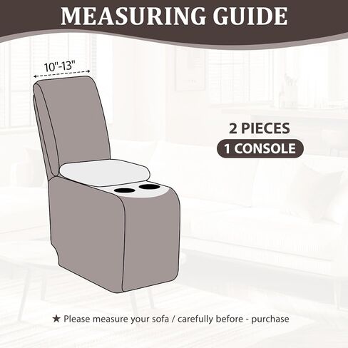 ALIECOM Waterproof Reclining Sectional Couch Covers for Reclining Sectional Stretch L Shaped Recliner Sofa Cover Washable Pet Dog Corner Sofa Slipcovers Protector (5 Seat and 1 Console, Dark Brown) in Kuwait