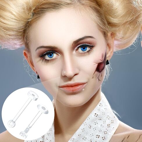 30pcs Clear Piercing Retainer for Women Men, Transparent Plastic Lip Rings Retainer, Nose Studs Retainers for Sports Work - 1/4" (6 mm), 5/16" (8 mm), 3/8" (10 mm) in Saudi Arabia