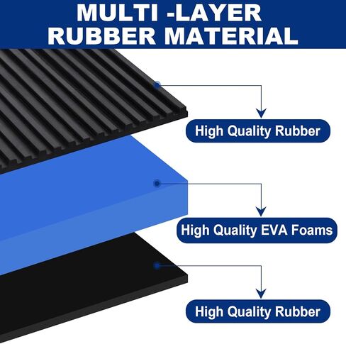 4 Pack Anti Vibration Pads, 4'' X 4'' X 7/8" Heavy Duty EVA Vibration Isolation Pads, Sound Absorbing Mats for Air Conditioner, Compressors, Washing Machine, Dryer, Treadmill, HVAC in Saudi Arabia