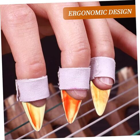 8 قطع من أصابع جوزينج من توياندونا للبالغين والأطفال، واقيات أصابع احترافية مقاس كبير، مادة قوية لممارسة الآلات الخيطية in Kuwait