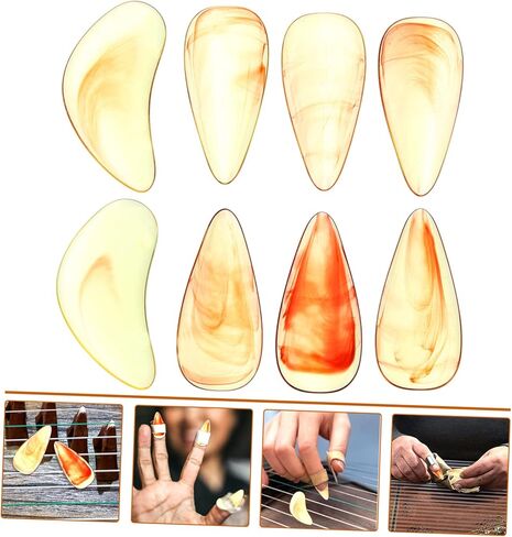 8 قطع من أصابع جوزينج من توياندونا للبالغين والأطفال، واقيات أصابع احترافية مقاس كبير، مادة قوية لممارسة الآلات الخيطية in Kuwait