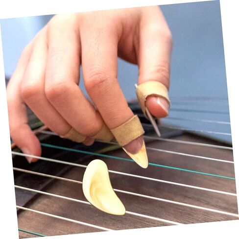 8 قطع من أصابع جوزينج من توياندونا للبالغين والأطفال، واقيات أصابع احترافية مقاس كبير، مادة قوية لممارسة الآلات الخيطية in Kuwait