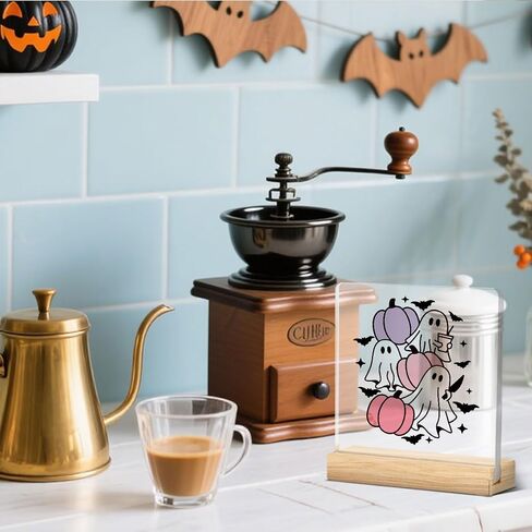 ديكور لطيف للهالوين، ديكورات الهالوين في الأماكن المغلقة، Hocus Pocus I Need Coffee to Focus Sign، ديكور علامة القهوة، ديكورات ديكور الهالوين لمحطة مقهى المنزل 5 × 5 بوصة in Saudi Arabia