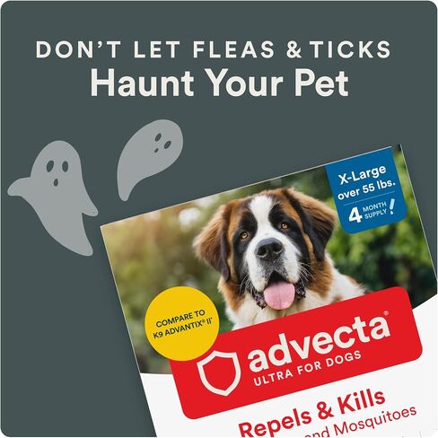 Advecta Ultra Flea and Tick Topical for Dogs 55+ lbs, 4-Mo Supply in Saudi Arabia