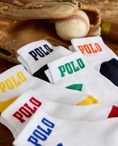 Polo Boys Solid Quarter Crew 6 Pain ، White Grotgort ، Kids 2-4 in Saudi Arabia
