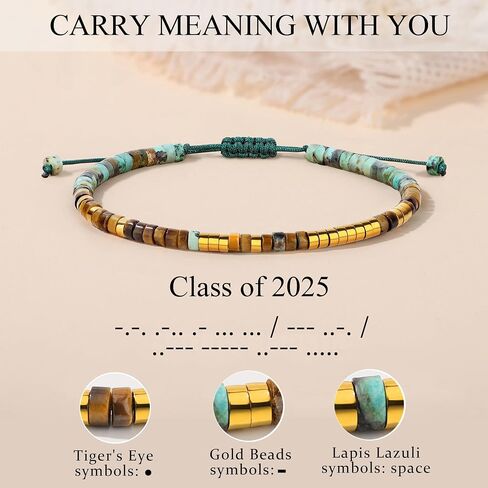 Joycuff Inspirational 𝐌𝐨𝐫𝐬𝐞 𝐂𝐨𝐝𝐞 𝐁𝐫𝐚𝐜𝐞𝐥𝐞𝐭𝐬 𝐁𝐫𝐚𝐜𝐞𝐥𝐞𝐭𝐬 for Women Funny Jewelry Birthday Virthday Higds for Attrodts Autt Auty Sister Best Friend Friend Bead Bead Wrap Bread Bread in Kuwait