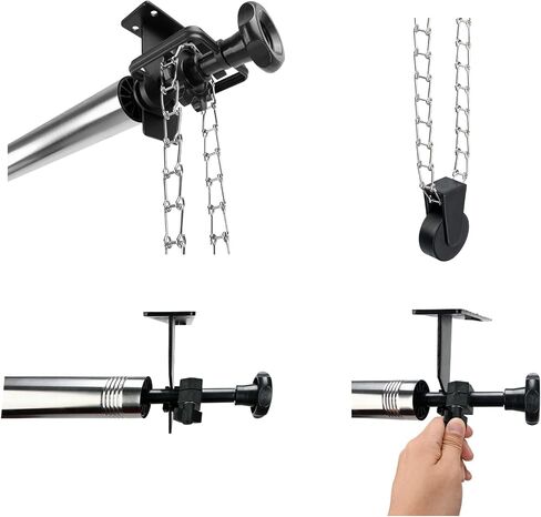 Photography 1 Roller Wall/Celing/Light Stand Mounted Manual Photo Studio Background Support System with 118"/3m Stainless Steel Tube Crossbar in Saudi Arabia