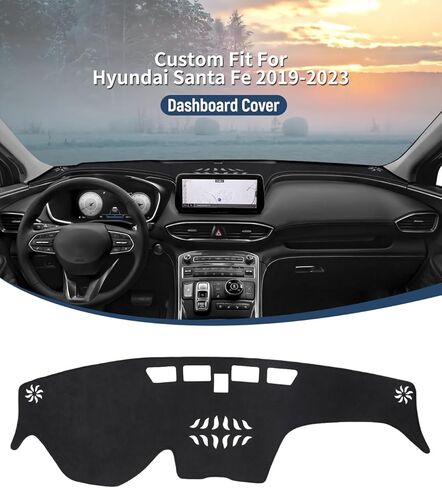 Dash Cover Mat Compatible with Toyota Prius 2023 2024 2025 Accessories Black Flannel Interior Trim Car Dashboard UV Sun Protection in Kuwait