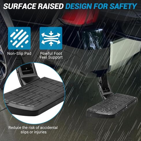 Rear Bed Step Bumper Bedstep Fit for 2024-2025 Toyota Tacoma Folding Truck Bed Side Step Retractable Bumper Tailgate Step Replace # PT392-35920 in Kuwait
