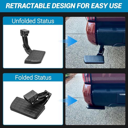 Rear Bed Step Bumper Bedstep Fit for 2024-2025 Toyota Tacoma Folding Truck Bed Side Step Retractable Bumper Tailgate Step Replace # PT392-35920 in Kuwait