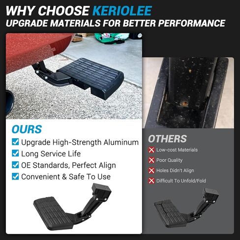 Rear Bed Step Bumper Bedstep Fit for 2024-2025 Toyota Tacoma Folding Truck Bed Side Step Retractable Bumper Tailgate Step Replace # PT392-35920 in Kuwait