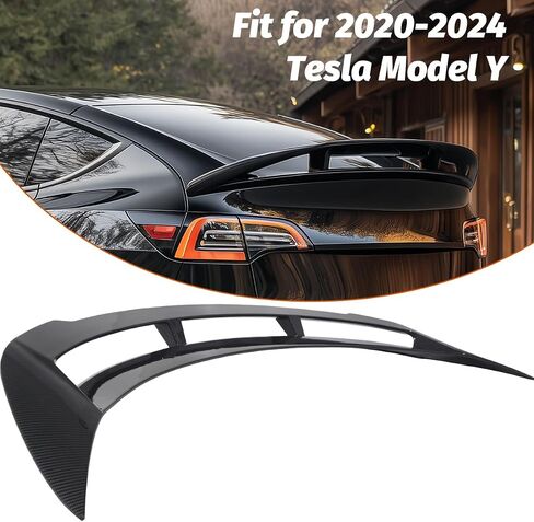 ZXMOTO Fits for Tesla Model Y 2020 2021 2022 2024 Rear Spoiler Wing, Model Y Accessories High Performance GT Style（Gloss Black） in Kuwait