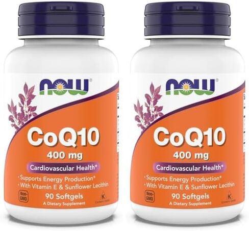 NOW Foods Supplements, CoQ10 400 mg, Pharmaceutical Grade, All-Trans Form Produced by Fermentation, 90 Softgels in Kuwait