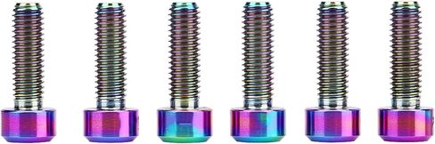 Titanium Stem Bolts, M5 16mm Stem Bolt Titanium Bolt Screws Bike Fixed Stem Bolts for Mountain Stem Parts Bike Screws 6Pcs Headset Titanium Screw in Saudi Arabia