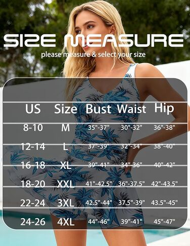 Aontus Plus Size Hawaiin Swimsuits للنساء ملابس السباحة الطويلة الجذع السيطرة على السباحة in Kuwait