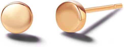 Carleen 14K Solid Gold Heart Earrings Dainty Delicate Gold Post Stud Earrings Fine Jewelry Birthday Gifts for Her Women Wife, Diameter 6mm in Kuwait