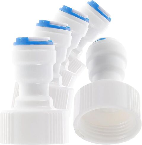 7Pcs Straight for NPT Thread Adapter 3/4" FNPT to 1/4" Tube Quick Straight OD Push Connector Water Tube Pipe Fitting Kit for RO Water Systems Purifiers Filters, Push-to-Connect Tube Fittings in Saudi Arabia