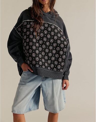 Amiblvowa Women Preppy Assered Hoodies Y2K Graphic Cute Teen Girls Scenshirt Excluer Top Pullover Top Pullover Top in Saudi Arabia