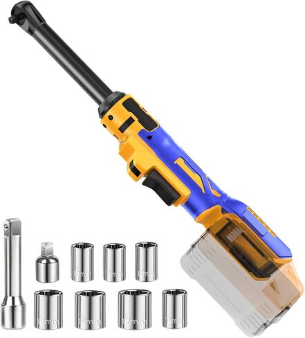 3/8 "مفتاح الربط اللاسلكي المتوافق مع بطاريات DeWalt 20V Max (بدون بطارية) مفتاح Ratchet الممتد مقاس 6 بوصات ، ومسجلة مسجلة 60 قدمًا ، وسائقًا كهربائيًا كهربائيًا مع سرعة متغيرة السرعة in Kuwait