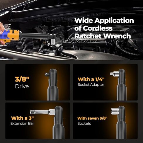 3/8 "مفتاح الربط اللاسلكي المتوافق مع بطاريات DeWalt 20V Max (بدون بطارية) مفتاح Ratchet الممتد مقاس 6 بوصات ، ومسجلة مسجلة 60 قدمًا ، وسائقًا كهربائيًا كهربائيًا مع سرعة متغيرة السرعة in Kuwait