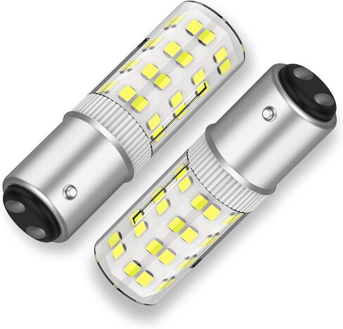 BA15D LED 120V ملامسة مزدوجة BAYONET قاعدة LED ، 3000K دافئ أبيض dimmable ، 50watts الهالوجين JD النوع T3/T4 مكافئ ، استبدال آلات الخياطة المصابيح LED LED (2 ، أبيض دافئ) in Kuwait