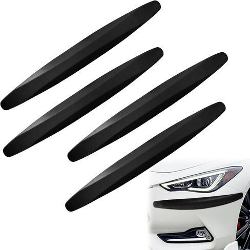 4 Pcs Car Corner Bumper Guard Strip, Anti-Scratch Protector Trim Strips, Universal for Cars SUV Pickup Truck (White) in Saudi Arabia