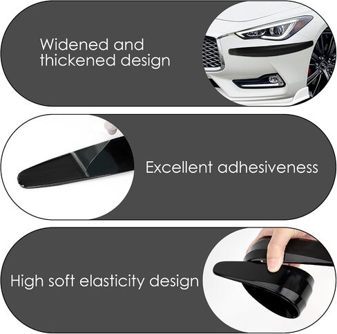 4 Pcs Car Corner Bumper Guard Strip, Anti-Scratch Protector Trim Strips, Universal for Cars SUV Pickup Truck (White) in Saudi Arabia