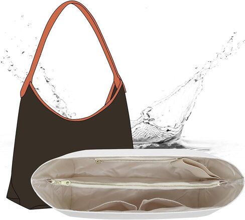 Purse Organizer Insert Compatible with Goyard Bohème Hobo Bag,Upgraded Lightweight Water-Resistant Dupont Paper Bag inner Shaper for Luxury Hobo Bags(White) in Saudi Arabia
