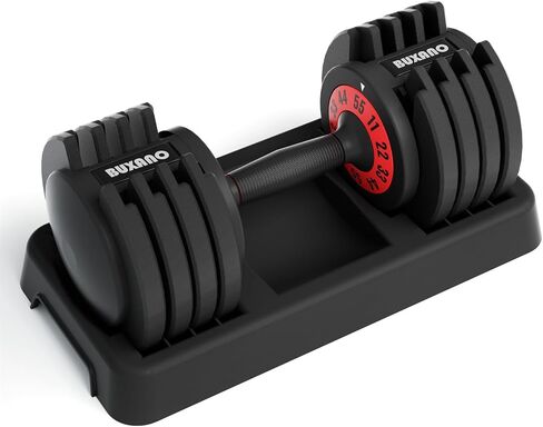 Adjustable Dumbbell 55LB Single Dumbbell 5 in 1 Free Dumbbell Weight Adjust with Anti-Slip Metal Handle, Ideal for Full-Body Home Gym Workouts in Saudi Arabia