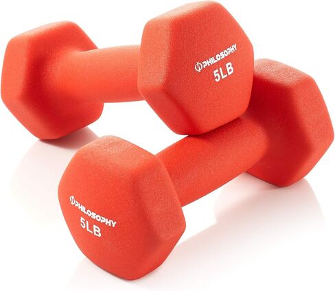 Philosophy Gym Set of 2 Neoprene Dumbbell Hand Weights, Hexagon Shape in Saudi Arabia