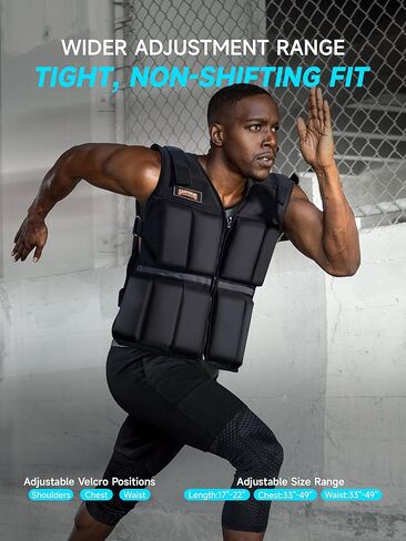 Weighted Vest 5/10/15/20/25/30 lbs - Quick on and off - Running Body Weight Vest with Reflective Stripe for Women Men, Workout Equipment for Fitness, Walking, Strength Training in Kuwait