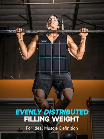 Weighted Vest 5/10/15/20/25/30 lbs - Quick on and off - Running Body Weight Vest with Reflective Stripe for Women Men, Workout Equipment for Fitness, Walking, Strength Training in Kuwait