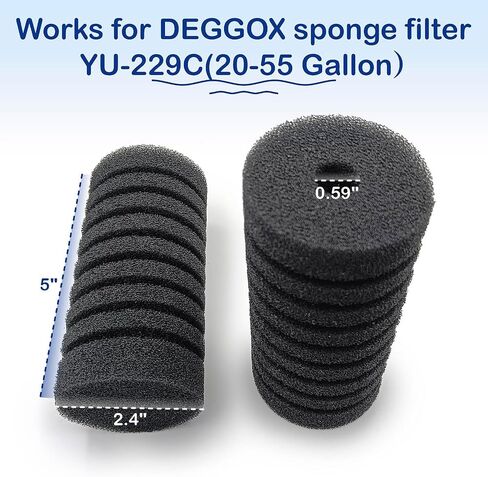 Aquarium Electric Sponge Filter with Submersible Water Pump Silence Motor for Shrimps,Bettas with Bio Ceramic Media Balls and 2 Spare Sponge,Venturi Nozzle and Rain Mode (S for 10-20 Gal) in Saudi Arabia
