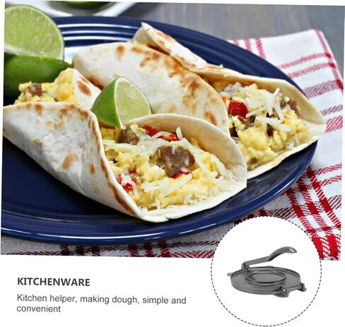 أداة ضغط العجين من الألومنيوم اللامع من Luxshiny، أداة ضغط العجين على شكل دائري لفطائر التاكو والفطائر والإمباناداس المقاومة للصدأ وأدوات المطبخ الأساسية in Kuwait