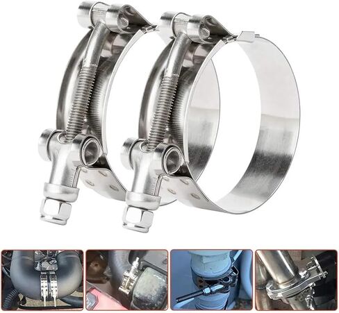 304 Stainless Steel Hose Clamps T Bolt Powerful Pipe Clip Water Pipes Sealing(26-28mm) in Saudi Arabia