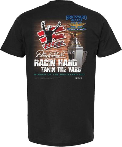 قميص رياضي ذو علم مربعات Dale Earnhardt #3 NASCAR Racin Hard Takin The Yard 8.5.1995 Brickyard 400 Win، رمادي in Saudi Arabia