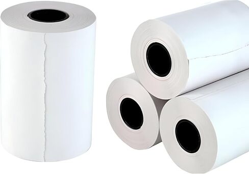 (50 لفة) 2 1/4 × 50 'BPA ، استلام الورق الحراري ، قوائم استلام الورق الحراري Clover Flex POS Cash Record Paper لمحطات بطاقات الائتمان ، Mini ، 57 ملم in Kuwait