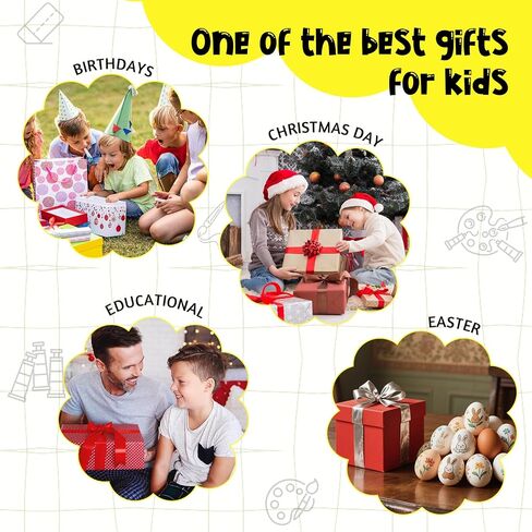 Wooden Adjustable Easel for Kids,Quick-Fold Kids Easel with Paper Roll&Accessories, Double Sided Painting Easels for Toddlers 3,4,5,6,7,8,9,10 Years,Perfect Painting Gifts&Supplies for Boys&Girls in Kuwait