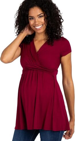 PinkBlush Draped Front Maternity/Nursing Top in Saudi Arabia